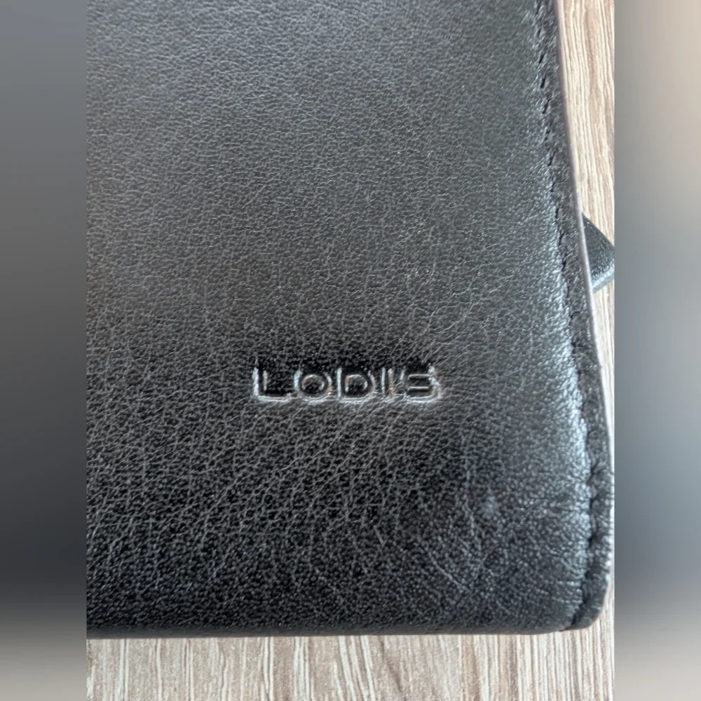 Lodis Long Black Leather Wallet